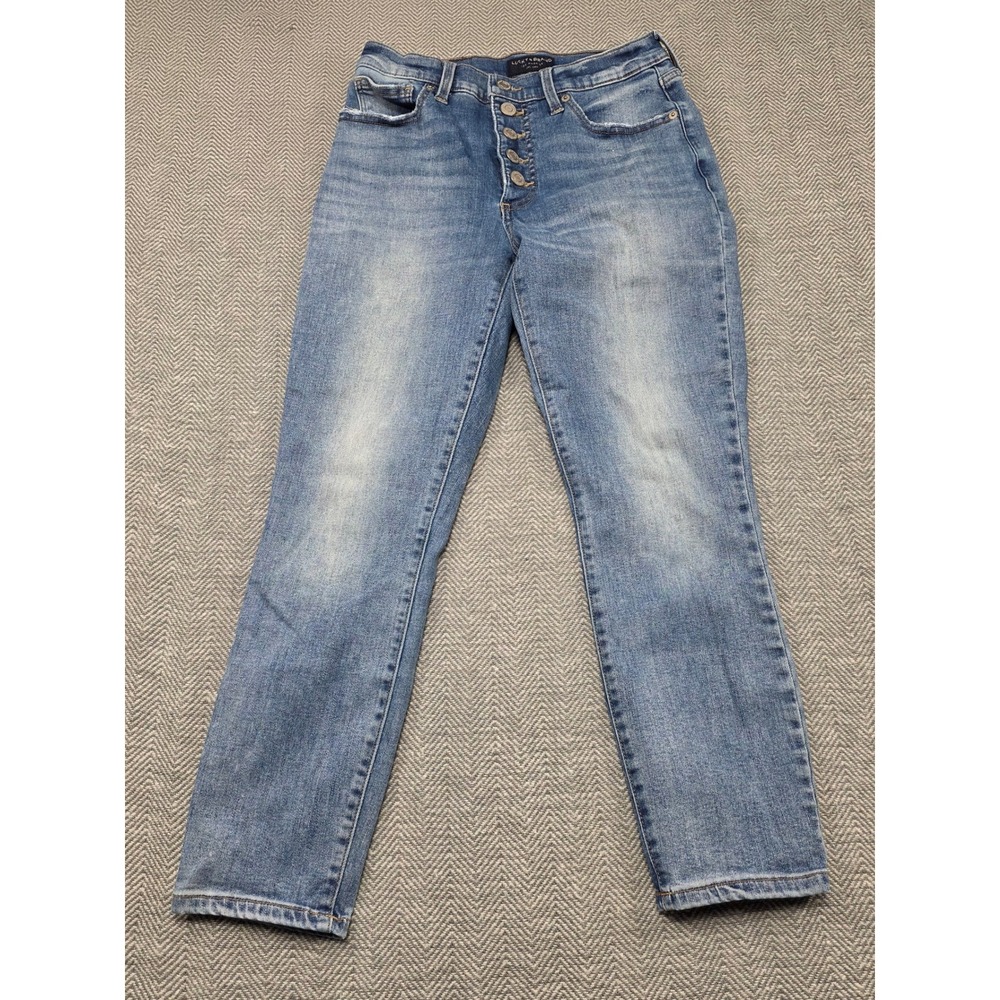 Lucky‎ Brand High Rise Crop Brigitte Button Fly Jeans Light Wash Size 4 27